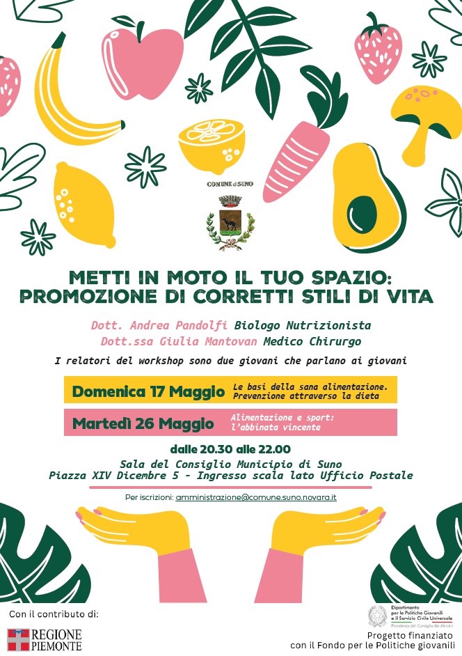 locandina Incontr del 17 e 26 maggio - Promozione corretti stili di vita