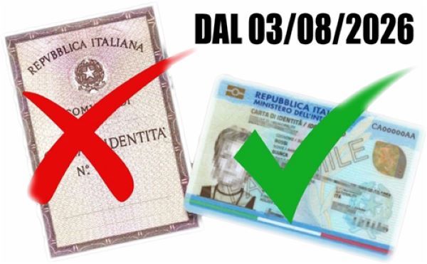 Scadenza Carte d'identità 03/08/2026